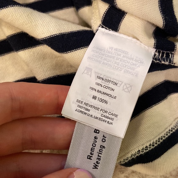 J Crew Long Sleeve Striped Multicolored Cotton Top Size XXS - Picture 6 of 7